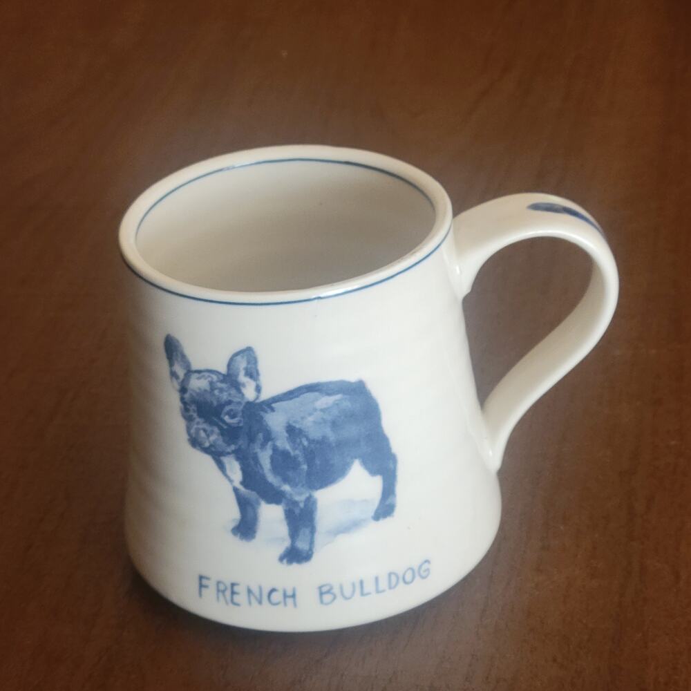 Anthropologie Coffee Tea Mug French Bulldog Dog Puppy Molly Hatch